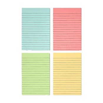 Note autoadezive colorate cu linii orizontale, bloc de notițe creativ și detașabil, cu adeziv puternic