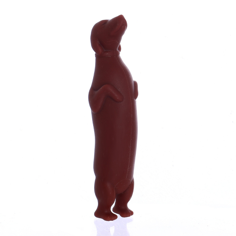Dop de vin mini, în formă de dachshund, din silicon, pentru șampanie și vin roșu
