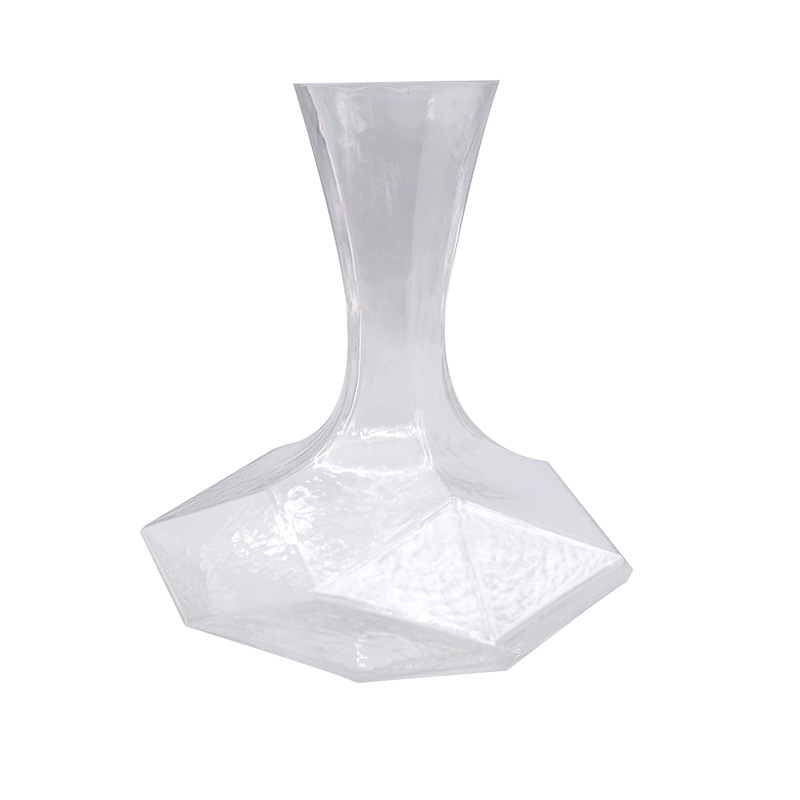 Decantor de vin în stil japonez, cu model diamantat și design geometric, set din sticlă pentru servirea vinului