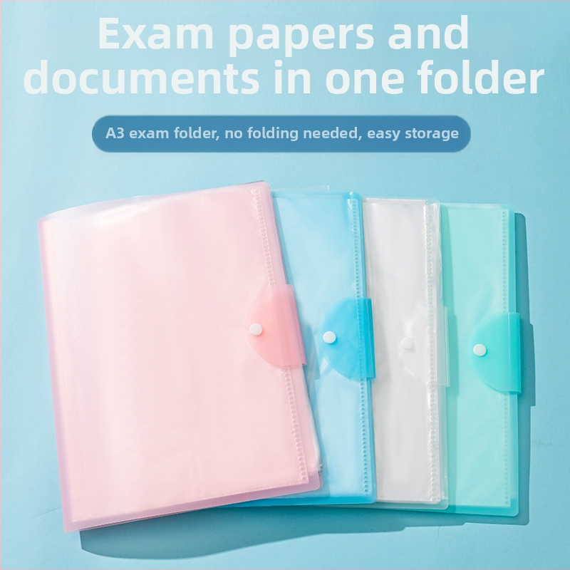 Organizator A3 pentru fișe de teste și dosar de documente, broșură informativă pentru elevi, include etichete pentru materii