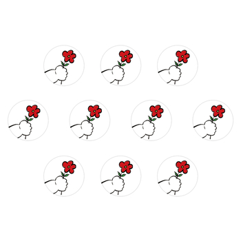 500 de stickere cu flori roșii mici pentru laude și recompense — pe role, pentru grădiniță