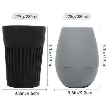 Pahar din silicon cu două straturi, în formă de pahar de vin, cu funcție de realizare a gheții, pentru băut direct, interior și exterior