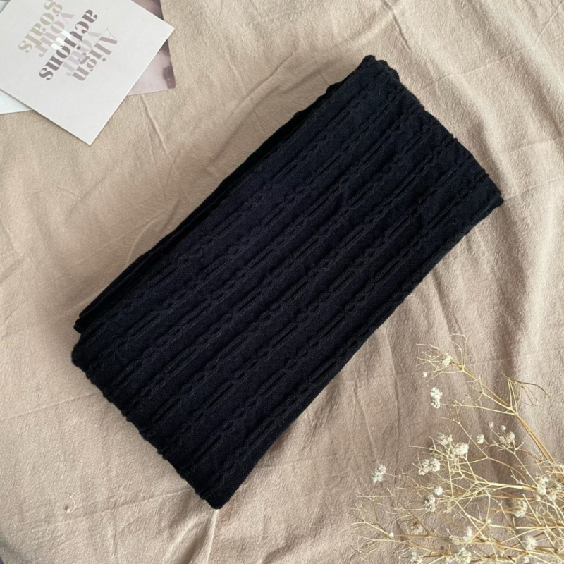 Ženske tanke tajice s jacquard uzorkom lanca i vertikalnim motivom, vizualno preoblikuju siluetu, za proljeće i jesen, japanski stil.