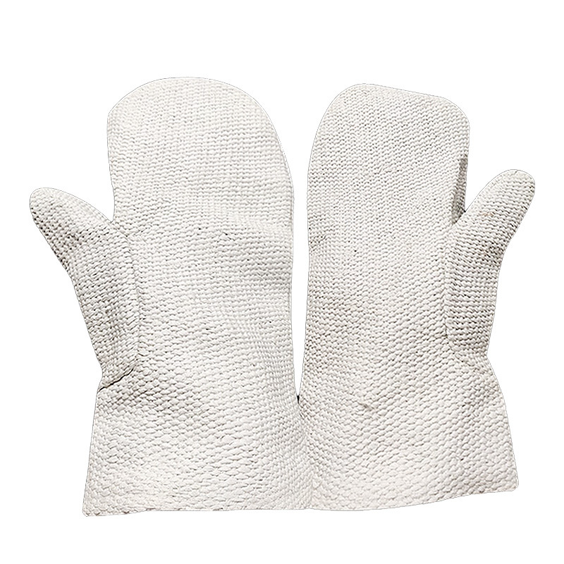 Mănuși de protecție din azbest pentru temperaturi înalte, cu două degete, groase, rezistente la foc, uz industrial