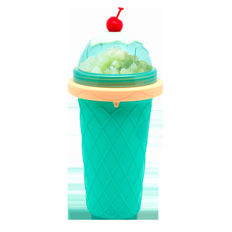 Ceașcă de smoothie din silicon cu funcție de transformare în pahar de gheață prin strângere