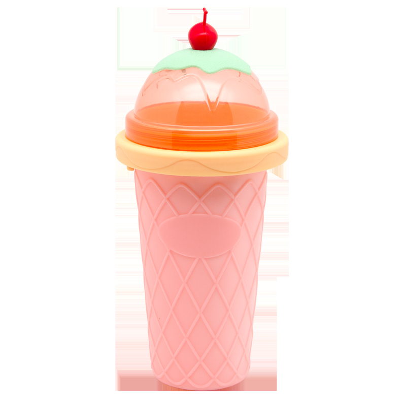 Ceașcă de smoothie din silicon cu funcție de transformare în pahar de gheață prin strângere