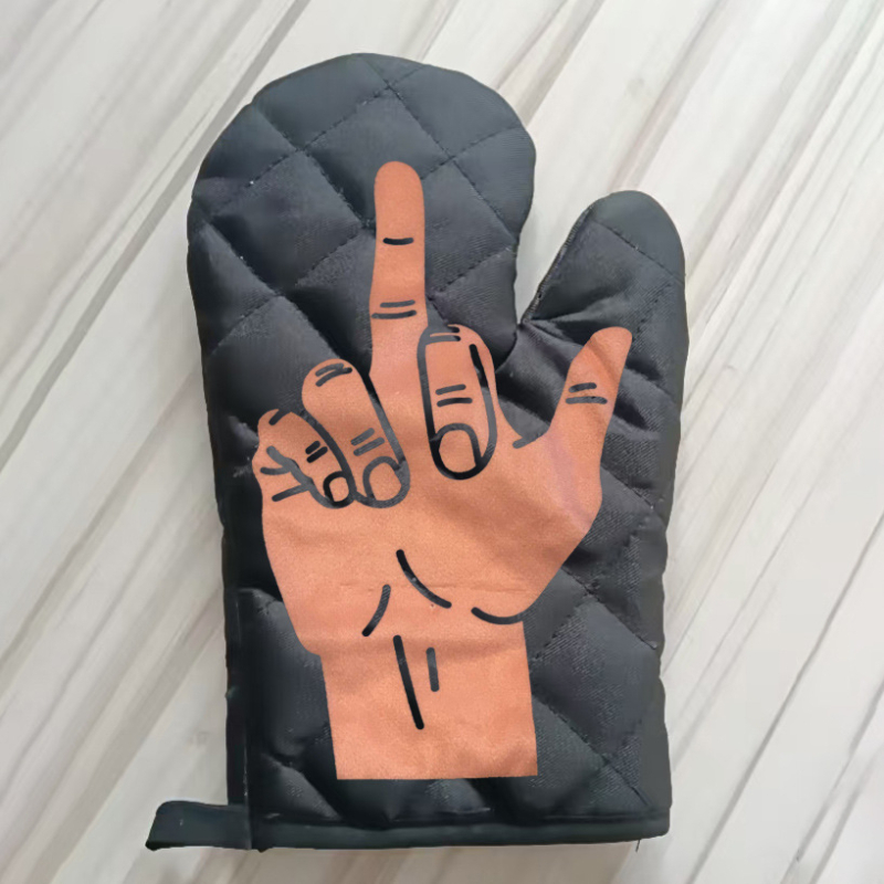 Mănușă de bucătărie rezistentă la căldură, cu design de deget mijlociu, stil japonez