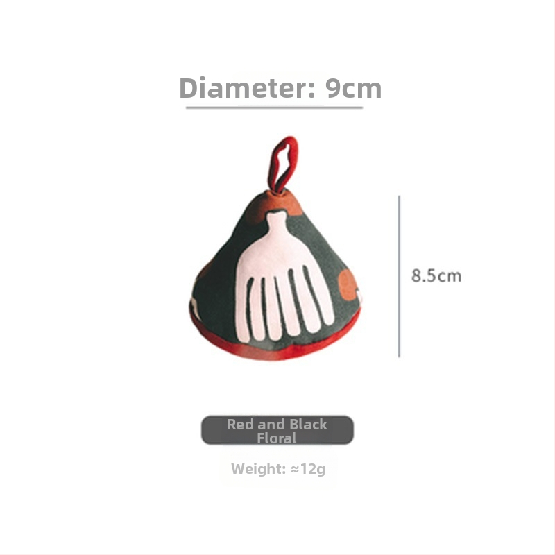  Husă termică din bumbac pentru mânerul oalelor, design triunghiular, potrivită pentru oale emailate, fontă și vase de gătit, stil japonez drăguț