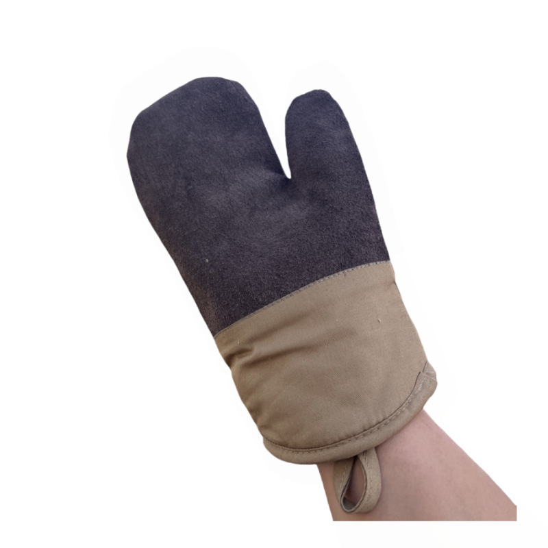 Mănuși de bucătărie rezistente la temperaturi înalte, antiderapante, izolate termic pentru cuptor cu microunde și cuptor, 35 cm, din bumbac, dungi orizontale