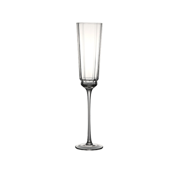 Pahar înalt pentru șampanie și vin roșu, model cu dungi verticale, design modern minimalist, 201-300 ml