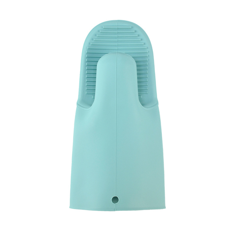 Mănuși groase din silicon pur, izolante termic, pentru gătit și cuptor cu microunde, cu clips pentru mână