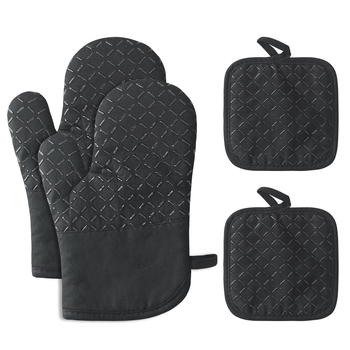 Mănuși izolante din bumbac cu silicon, groase și lungi, antiderapante, rezistente la temperaturi înalte, pentru cuptor cu microunde, cuptor și coacere, protecție împotriva arsurilor, CE.
