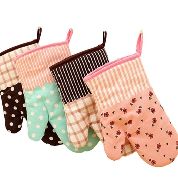 Mănuși groase, rezistente la temperaturi, pentru cuptor și cuptor cu microunde, din material textil
