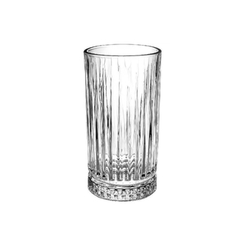 Pahar din sticlă în stil Ins, model cu diamant vertical, 300 ml, pentru whisky, bere și cocktailuri