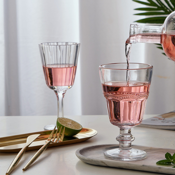 Pahar retro franțuzesc dantelat: pahar pentru vin roșu, pahar pentru suc, pahar de șampanie, decor pentru casă