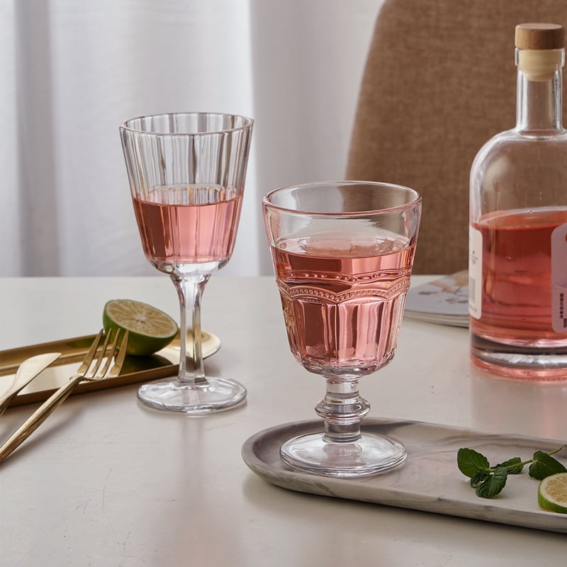 Pahar retro franțuzesc dantelat: pahar pentru vin roșu, pahar pentru suc, pahar de șampanie, decor pentru casă