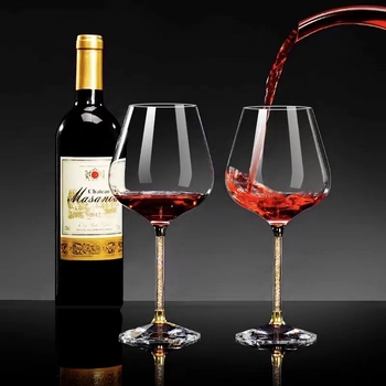 Pahar de vin roșu burgund, cristal, pentru uz casnic, potrivit pentru hoteluri și restaurante