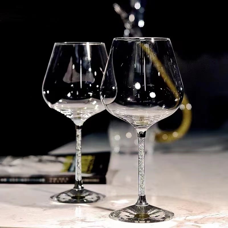 Pahar de vin roșu burgund, cristal, pentru uz casnic, potrivit pentru hoteluri și restaurante