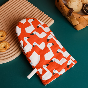 Mănuși din bumbac, minimalist, protecție termică pentru cuptorul cu microunde, cu posibilitate de agățare, design drăguț și proaspăt