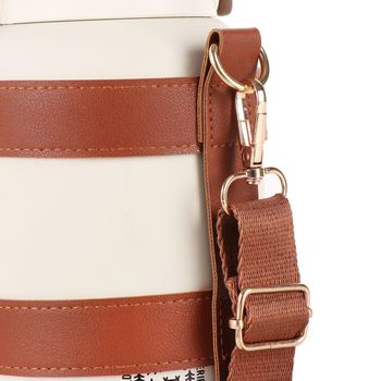 Husă pentru termos din piele ecologică, curea crossbody, capacitate mare