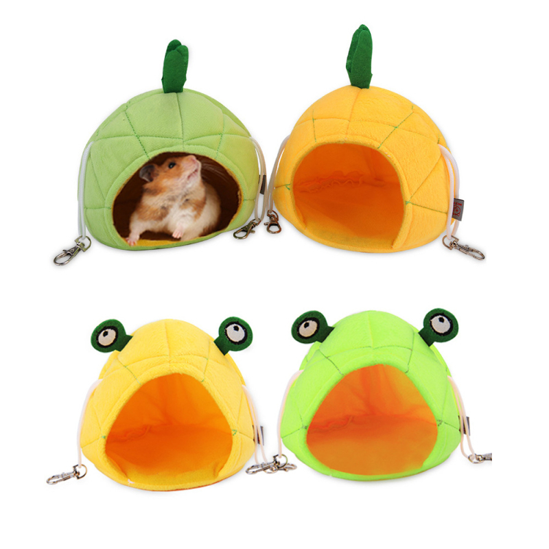 Ananas gnijezdo za male kućne ljubimce, viseće pamučno gnijezdo za hamster, topla zimska kućica
