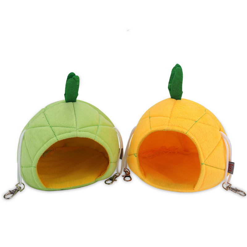 Ananas gnijezdo za male kućne ljubimce, viseće pamučno gnijezdo za hamster, topla zimska kućica