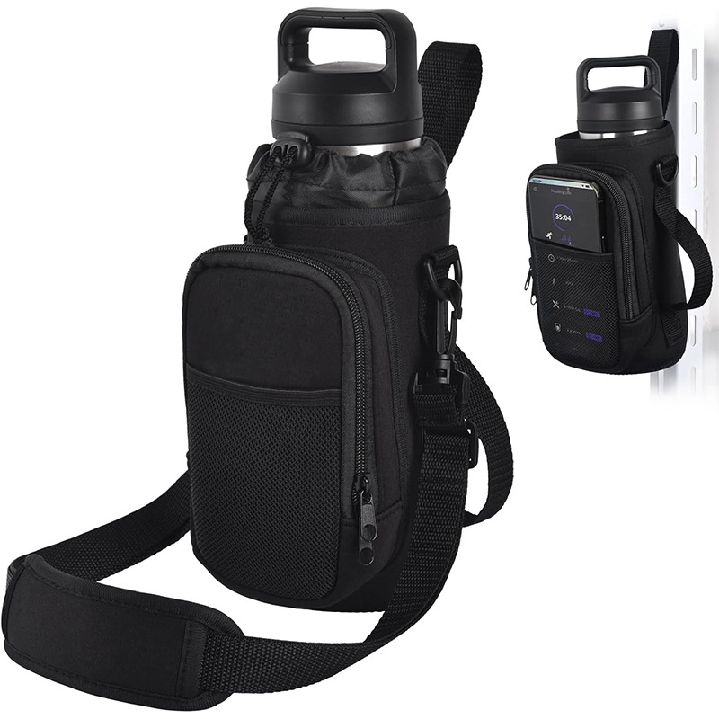 Husă din neopren pentru termos cu curea crossbody, protecție universală, capacitate mare pentru sport