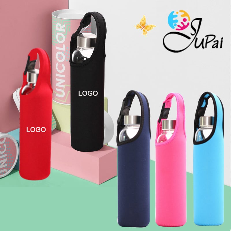 Set de huse din neopren pentru pahare și sticle pentru copii, capacitate 550/500 ml, cu cataramă și mâner, husă de protecție pentru pahare din sticlă