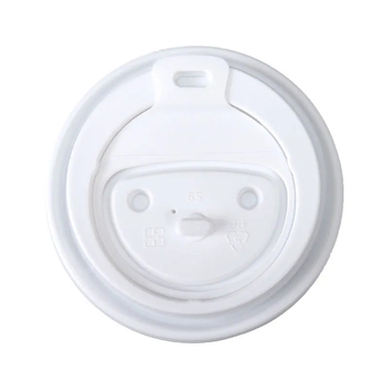 Capac de cafea de unică folosință, diametru 90 mm, cu zâmbet, etanș pentru băuturi calde în pahare takeaway