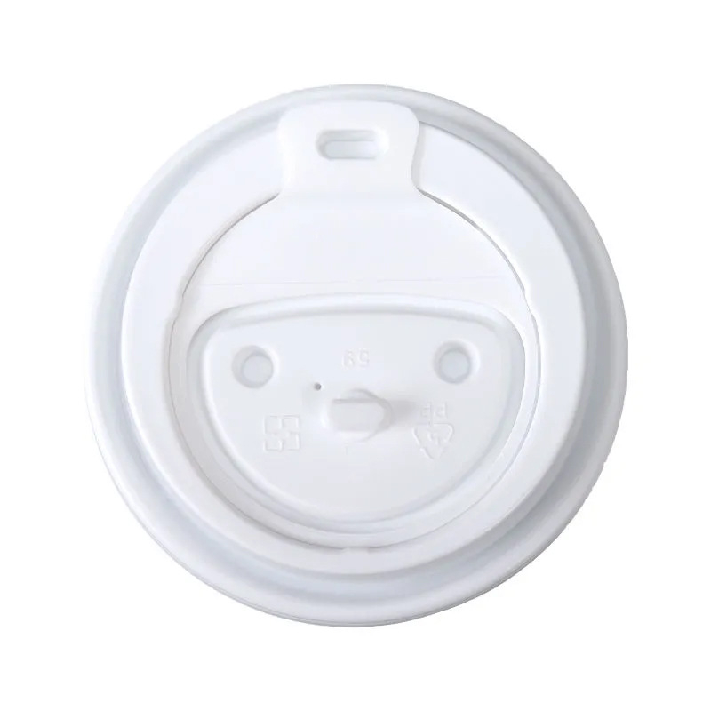 Capac de cafea de unică folosință, diametru 90 mm, cu zâmbet, etanș pentru băuturi calde în pahare takeaway