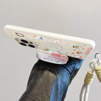 KT Cat Shaker Stand – Dvostruki silikonski kućište za iPhone, uz narukvicu i jelly dizajn u korejskom stilu