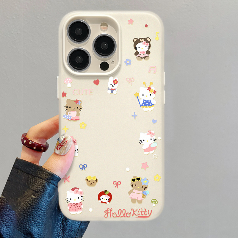KT Cat Shaker Stand – Dvostruki silikonski kućište za iPhone, uz narukvicu i jelly dizajn u korejskom stilu