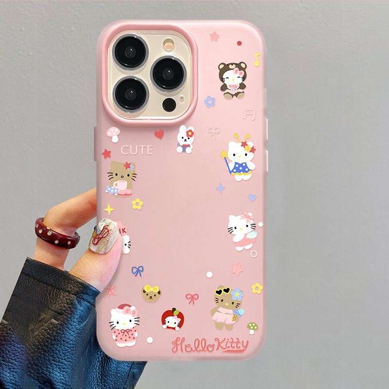 KT Cat Shaker Stand – Dvostruki silikonski kućište za iPhone, uz narukvicu i jelly dizajn u korejskom stilu