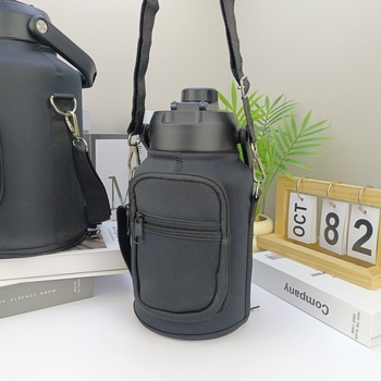 Husă pentru sticlă de apă de 64oz și husă pentru pahar de 128oz, design spațial, izolație, curea pentru umăr
