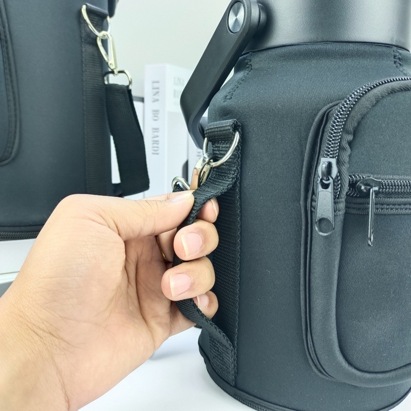 Husă pentru sticlă de apă de 64oz și husă pentru pahar de 128oz, design spațial, izolație, curea pentru umăr