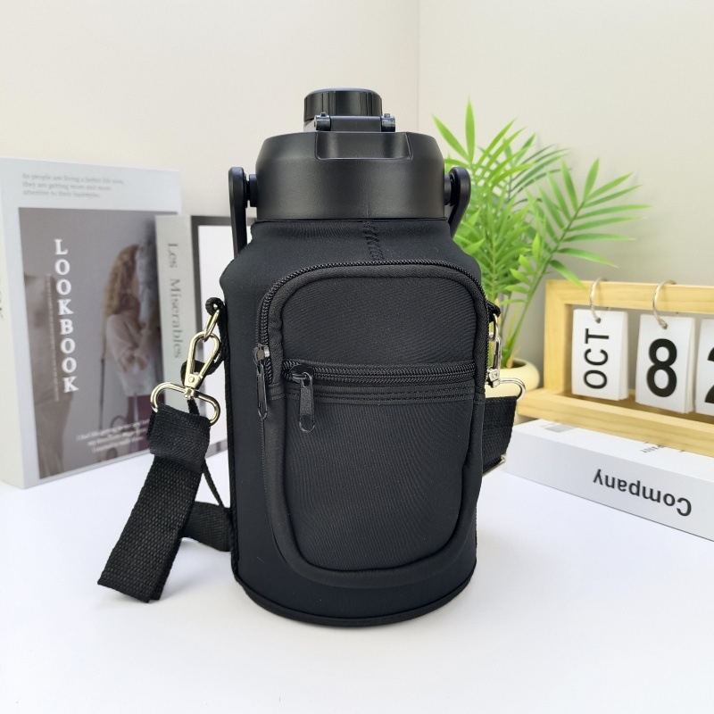 Husă pentru sticlă de apă de 64oz și husă pentru pahar de 128oz, design spațial, izolație, curea pentru umăr