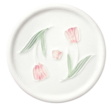 Capac ceramic pentru cană cu design floral original