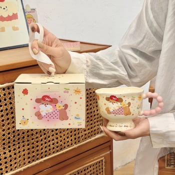 Ceașcă ceramică pentru cupluri, desen animat drăguț, cadou practic, suvenir