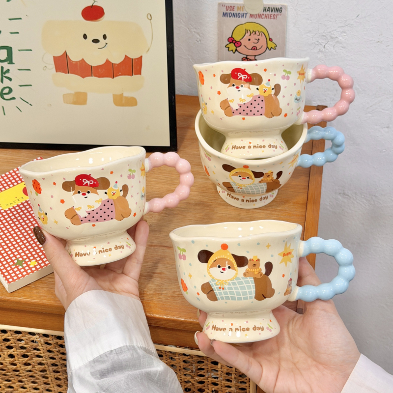 Ceașcă ceramică pentru cupluri, desen animat drăguț, cadou practic, suvenir