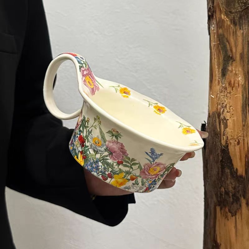 Cană ceramică elegantă pentru uz casnic, set cadou cu ceașcă de desert