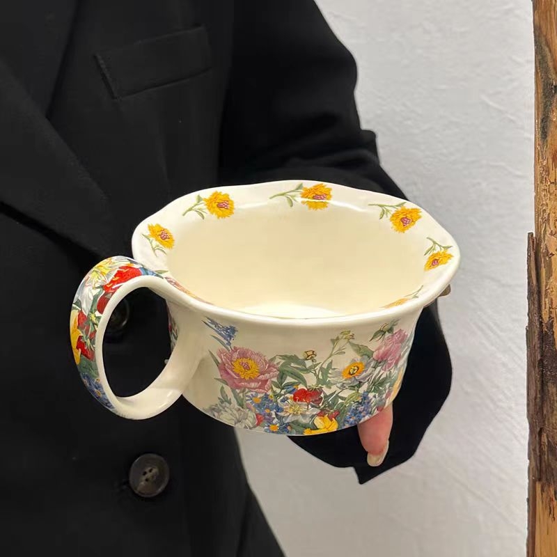 Cană ceramică elegantă pentru uz casnic, set cadou cu ceașcă de desert