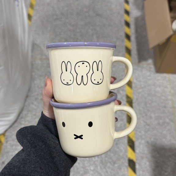 Cană ceramică drăguță pentru cafea și ceai, capacitate mare, model lapte desenat, uz casnic