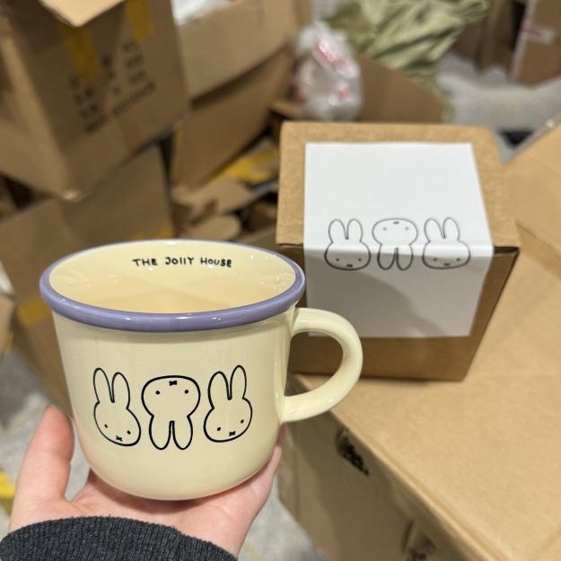 Cană ceramică drăguță pentru cafea și ceai, capacitate mare, model lapte desenat, uz casnic