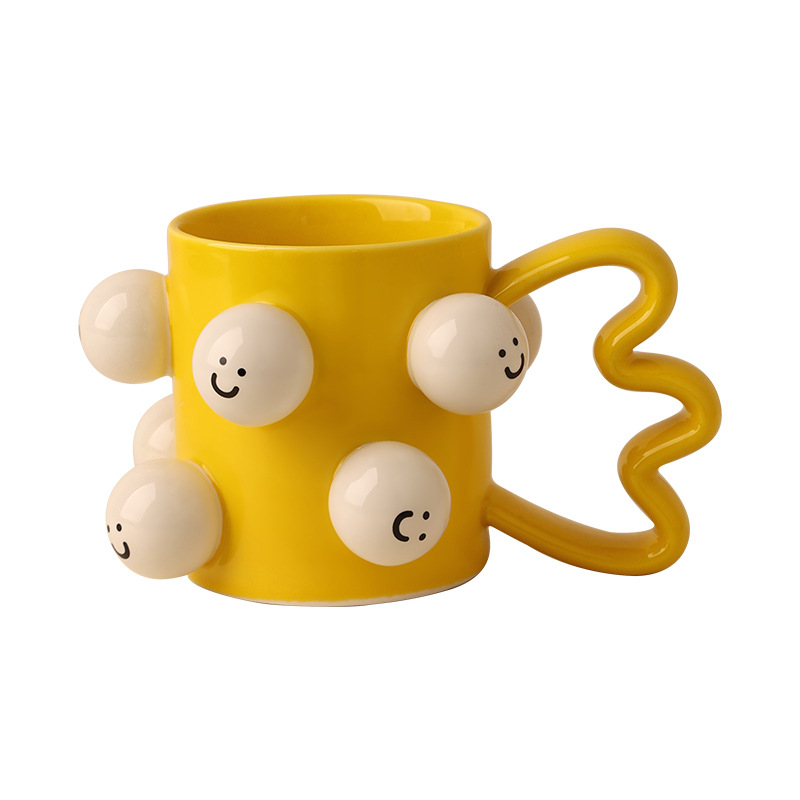 Behanmei cană ceramică cu față zâmbitoare – cuplu drăguț, ceașcă de cafea, cadou frumos pentru ea