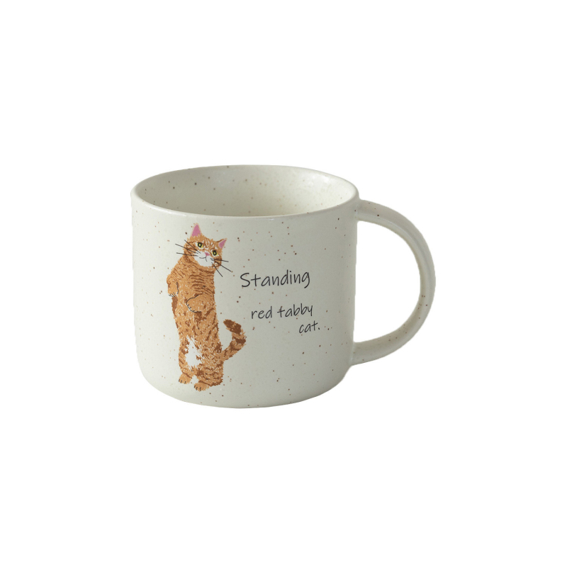 Cană ceramică cu pisică calico drăguță