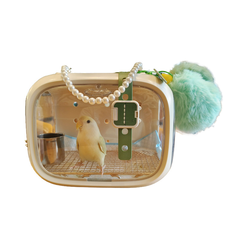 Prijenosni akrilni vanjski ptičji kavez za papige, pogodan za budgerigar, lovebird i cockatiel