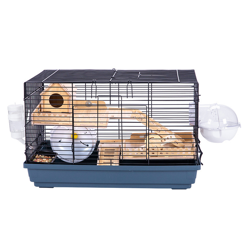 Metalni dvokatni kavez za hamster, model 47, velika kućica u stilu vile, pogodna za sve sezone