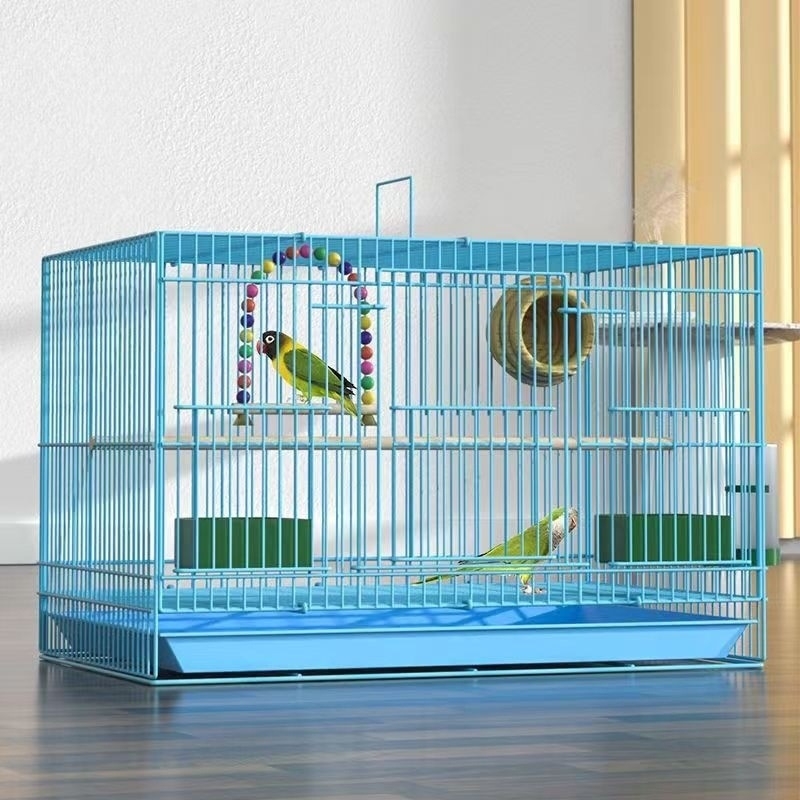 Cușcă mare metalică pentru păsări – set complet pentru papagali, reproducere și cușcă ornamentală.