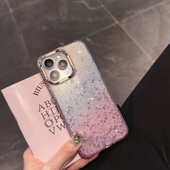 Novo magnetsko kućište s zvjezdanim glitterom za iPhone 13-16 Pro seriju, gradijentni završetak