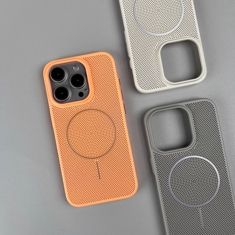 Kryt s tankim magnetskim prstenom za odvod topline za iPhone 17 Pro Max, prozračna mrežasta zaštita za iPhone 16